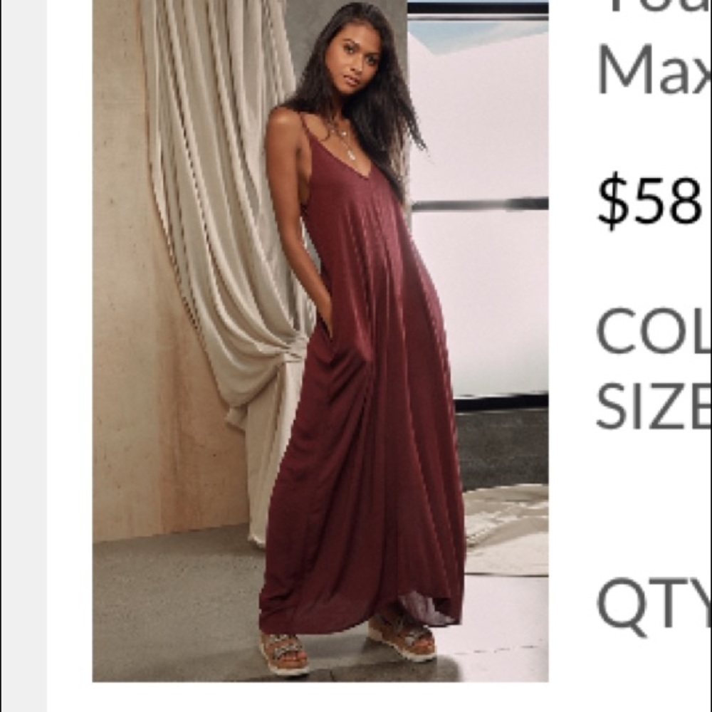 Lulus Maxi Dress - Burgundy